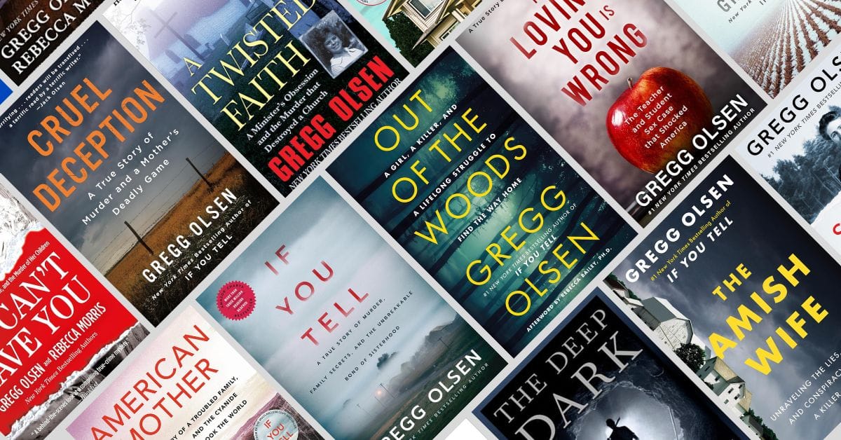 Gregg Olsen book covers arranged in order